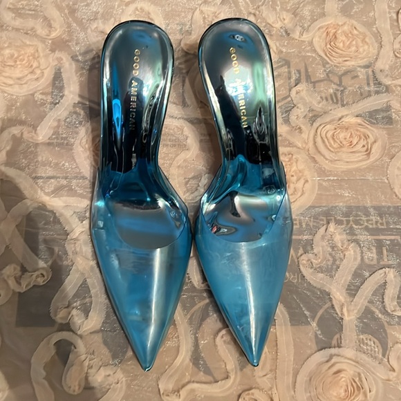 Clear blue women’s heels size 9 - Picture 2 of 4